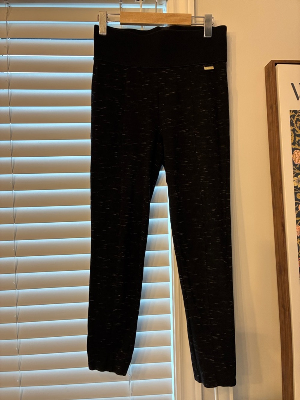 Calvin Klein Black Heathered High-Waist Leggings